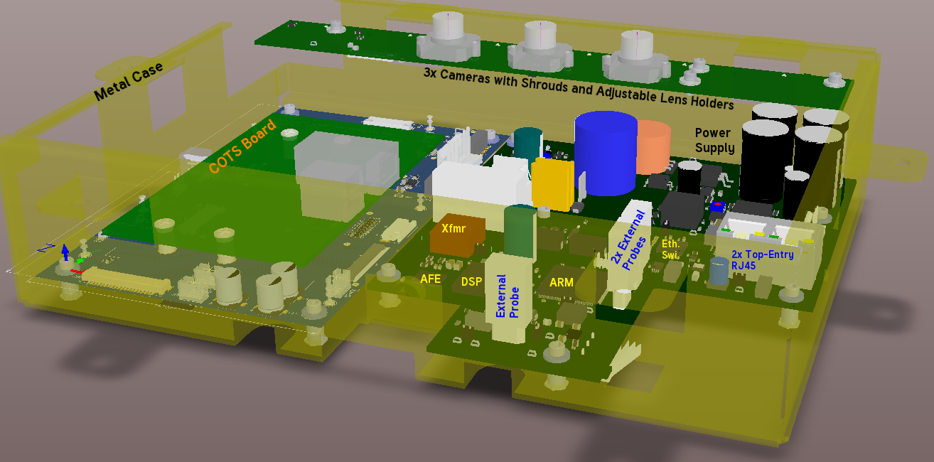 Camera_Power-Supply-and-ARM-assembly-3d-view-001_Labels - 3D design view - top