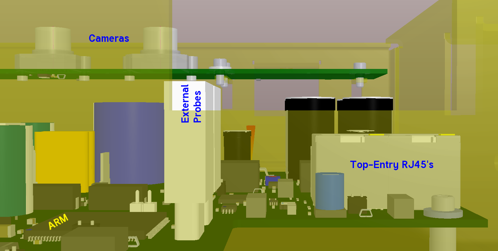 Low-angle view of electronics  assembly (sanity check)
