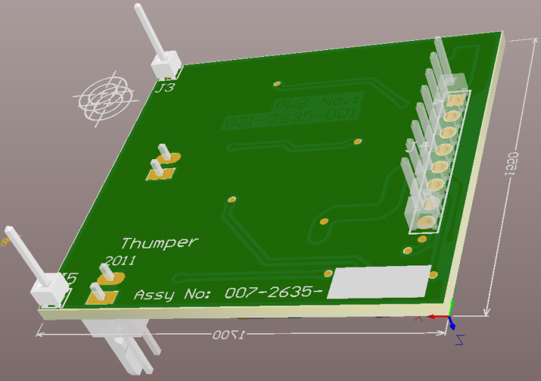 3D design view of future custom module - bottom